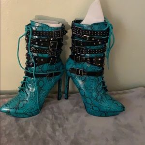 Green and Black Boots